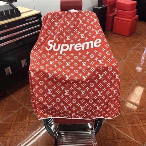 supreme x louis vuitton barber cape|Louis Vuitton sweatpants.